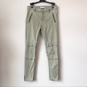 Zara Woman Army Green Skinny Jeans